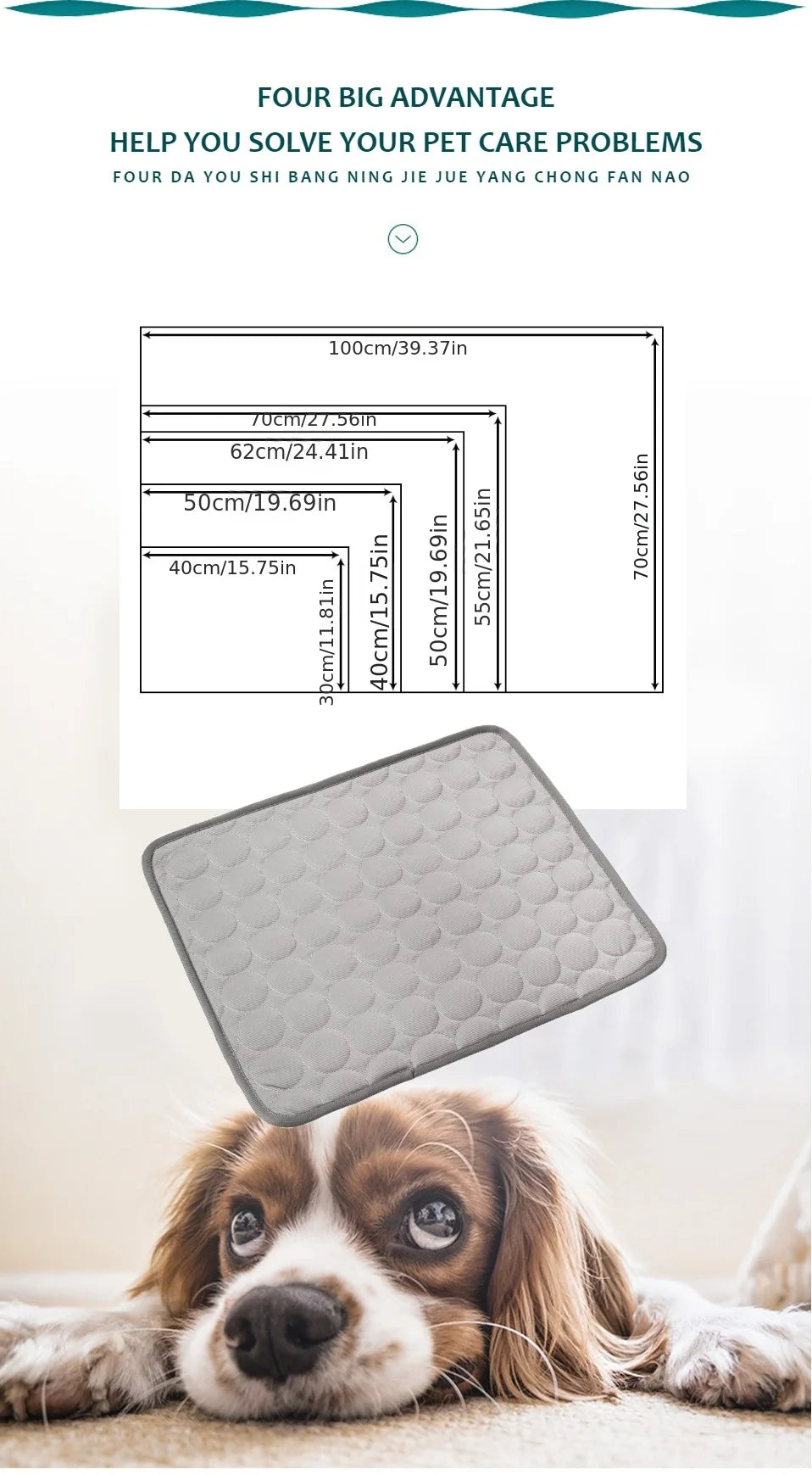 Colchoneta Refrescante para Perros — Cooling Mat Verano