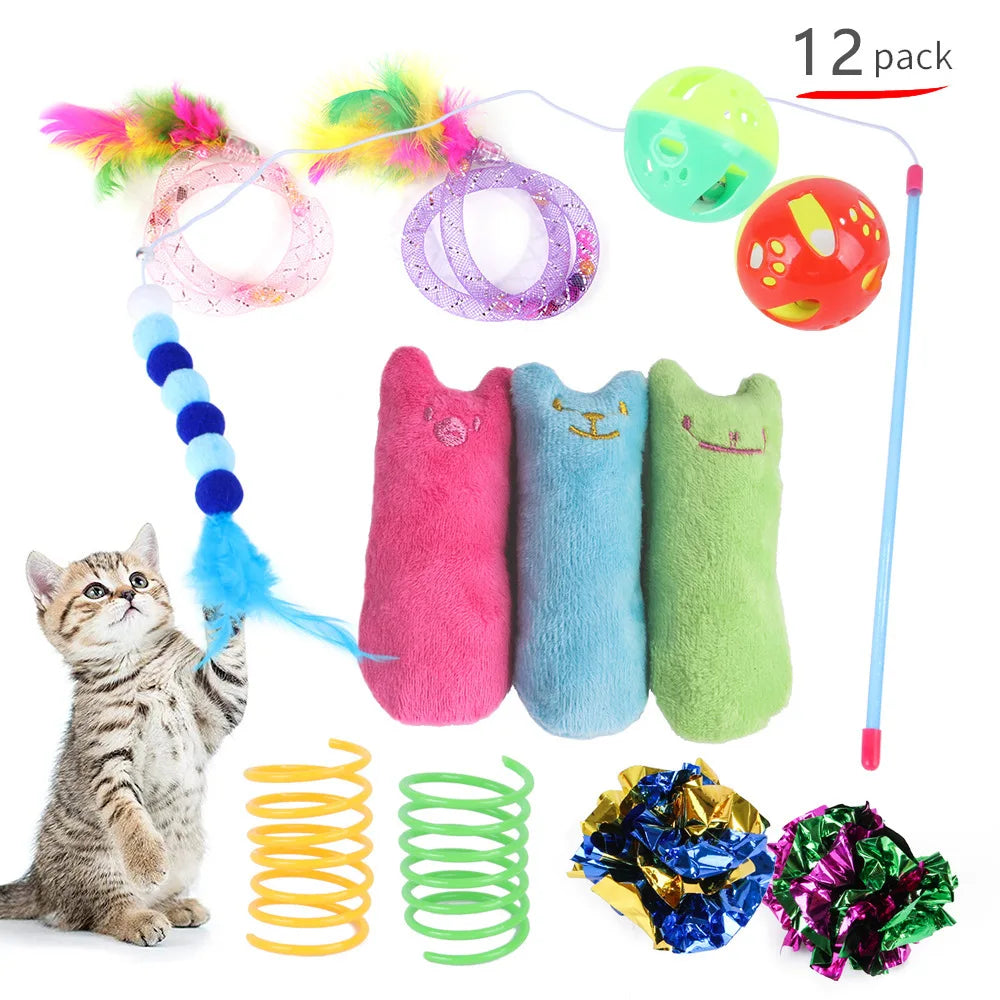 Túnel Plegable para Gatos — Set Juguetes Interactivos