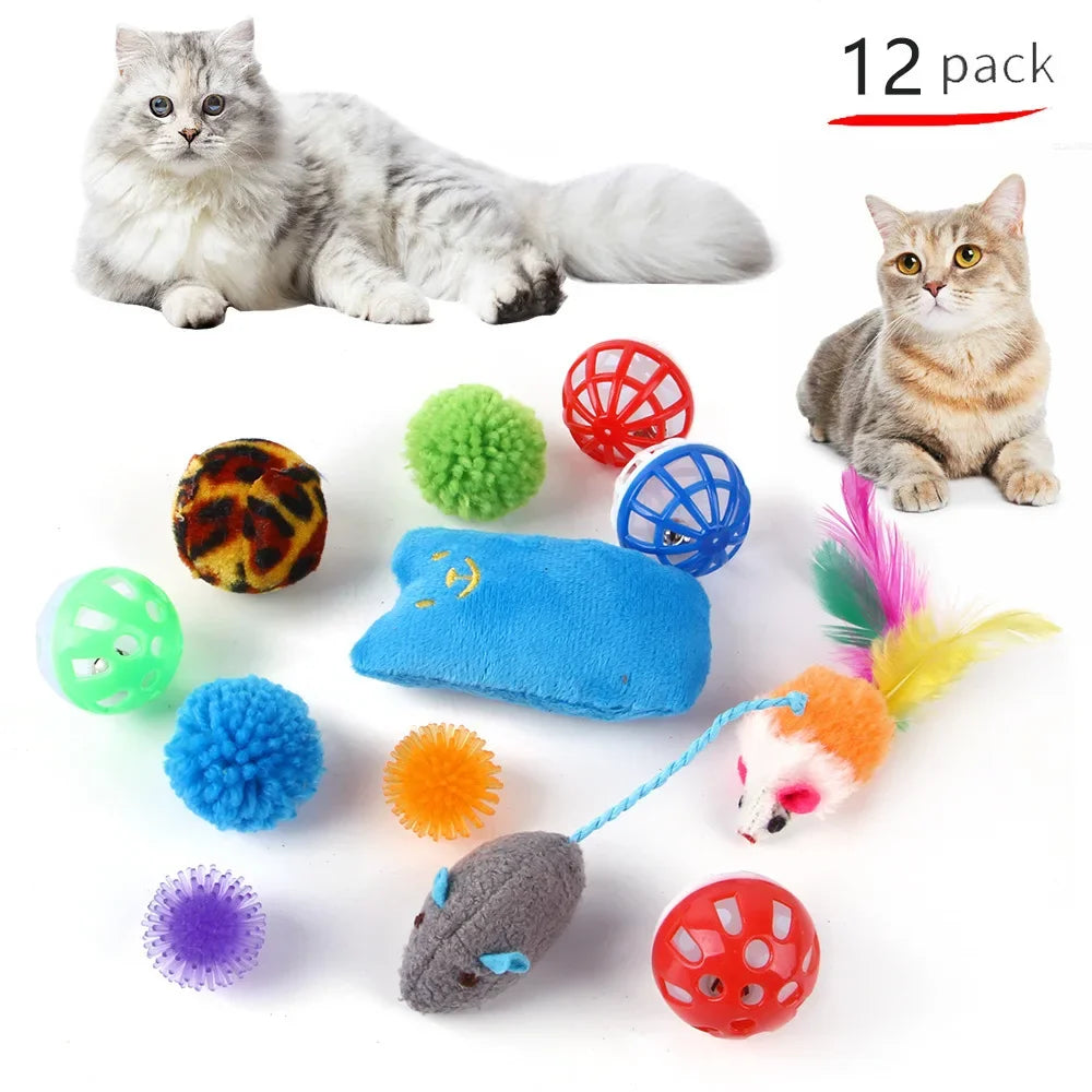 Túnel Plegable para Gatos — Set Juguetes Interactivos
