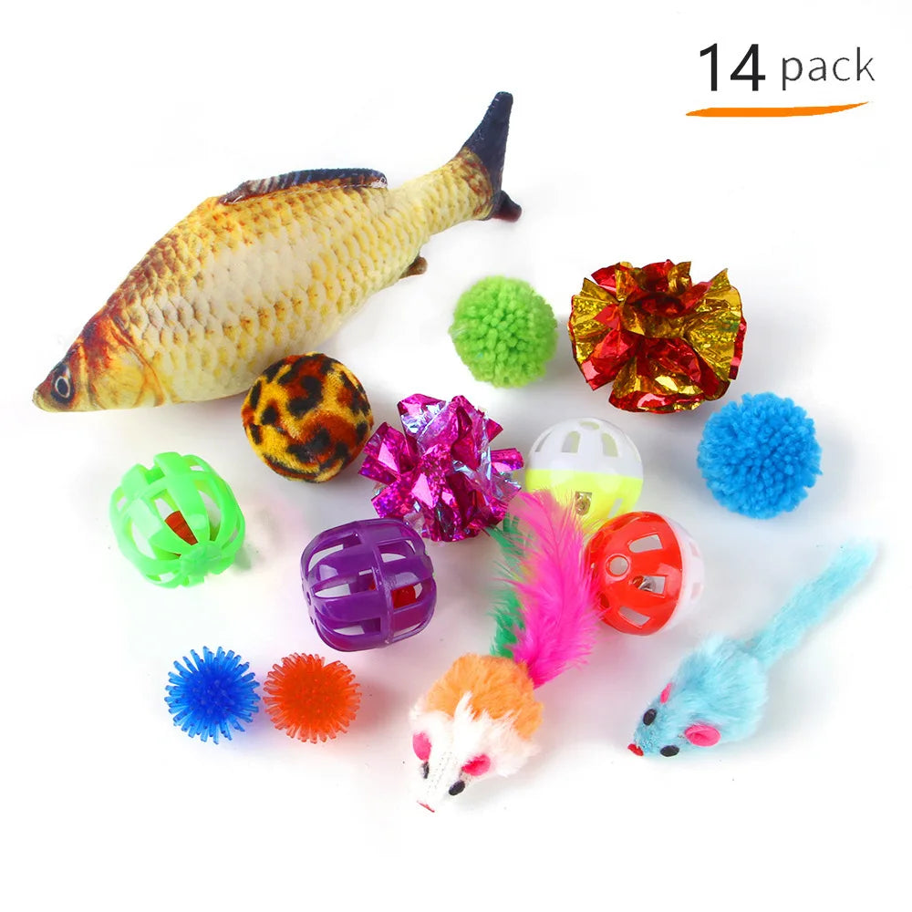 Túnel Plegable para Gatos — Set Juguetes Interactivos
