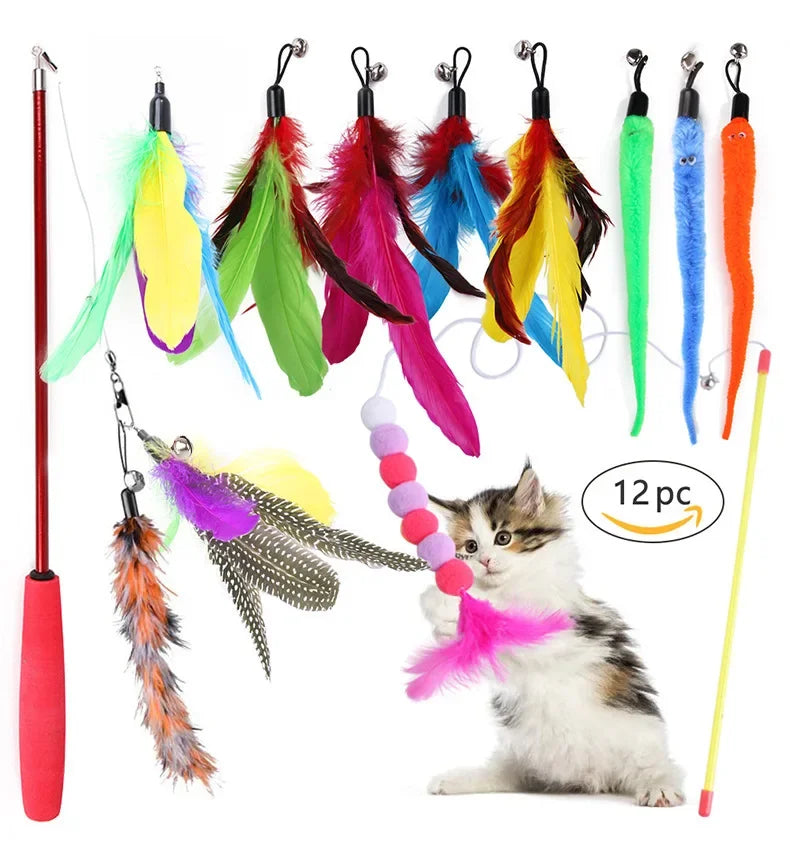 Túnel Plegable para Gatos — Set Juguetes Interactivos