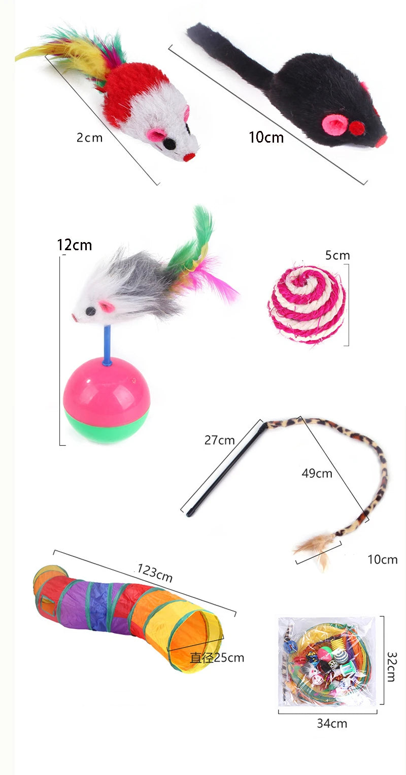 Túnel Rainbow para Gatos — Set Completo Juguetes