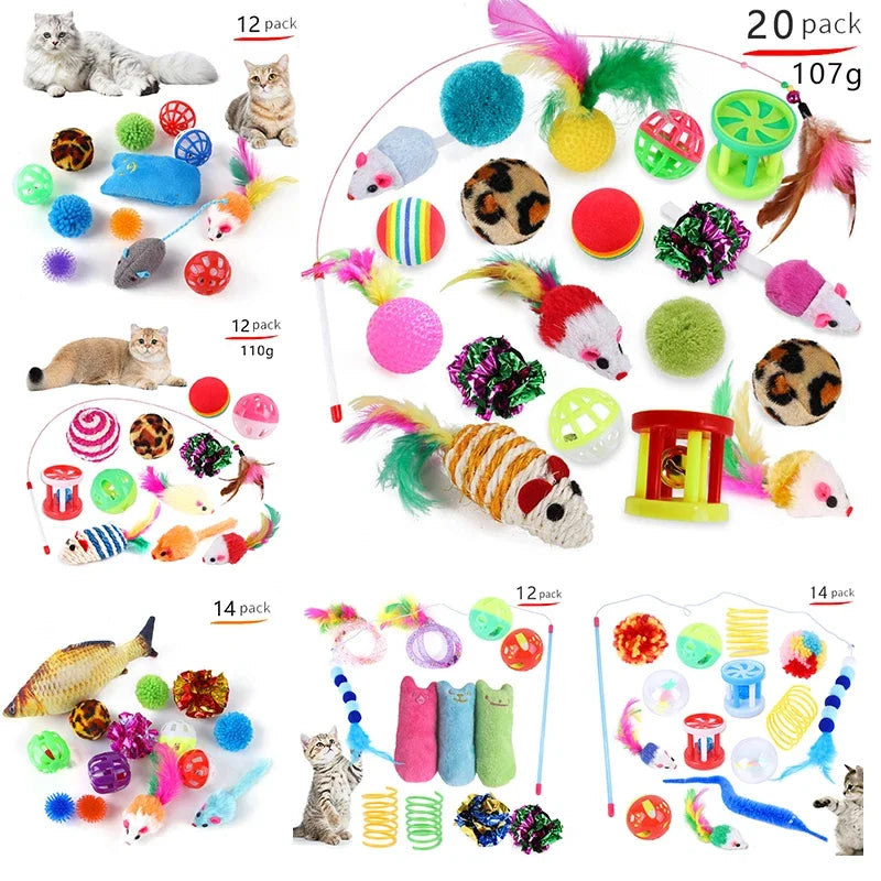 Túnel Plegable para Gatos — Set Juguetes Interactivos